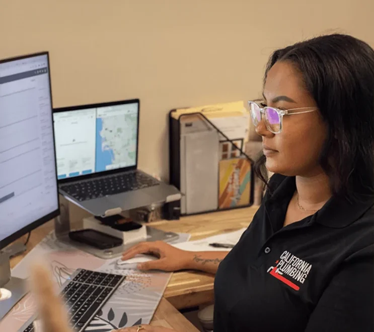 Employee Working At California Plumbing